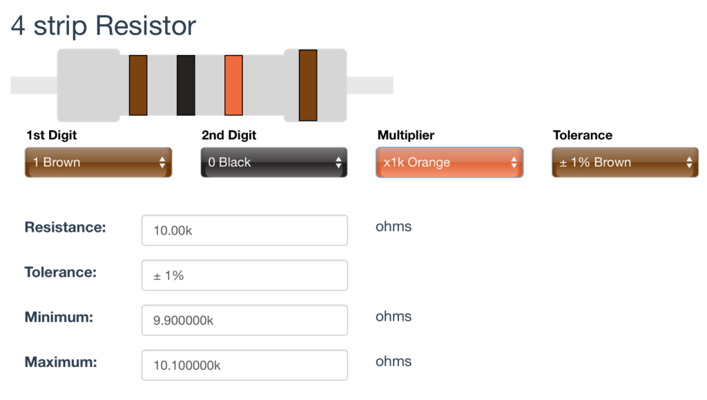 10k Ω ±1% Resistor