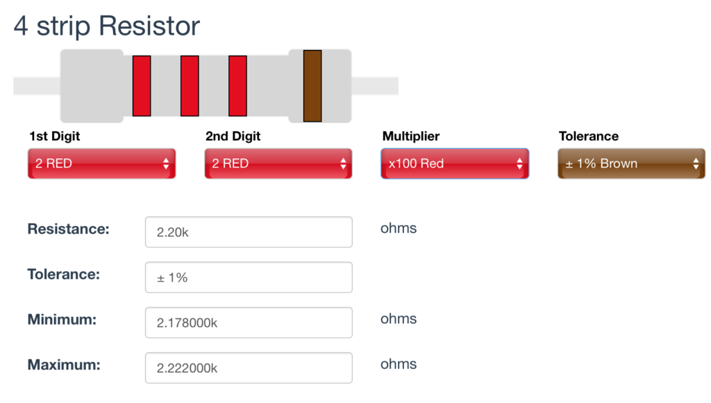 2.2k Ω ±1% Resistor