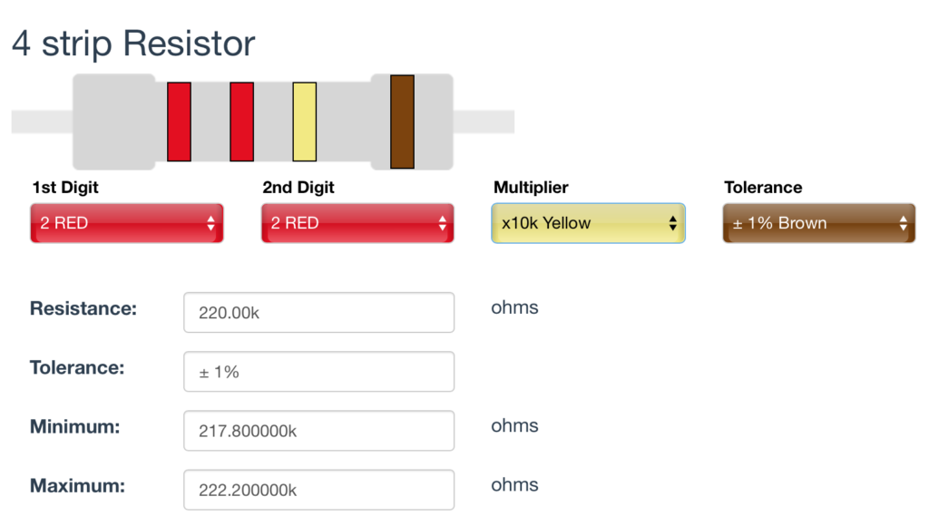 220k Ω ±1% Resistor