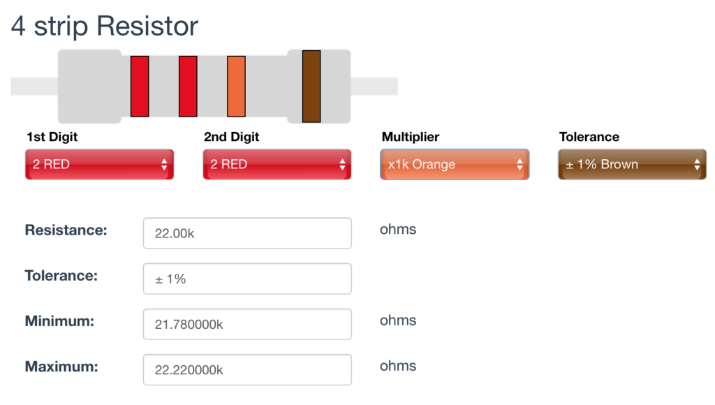 22k Ω ±1% Resistor