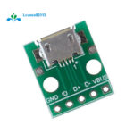 Female MICRO USB to DIP 5-Pin Pinboard