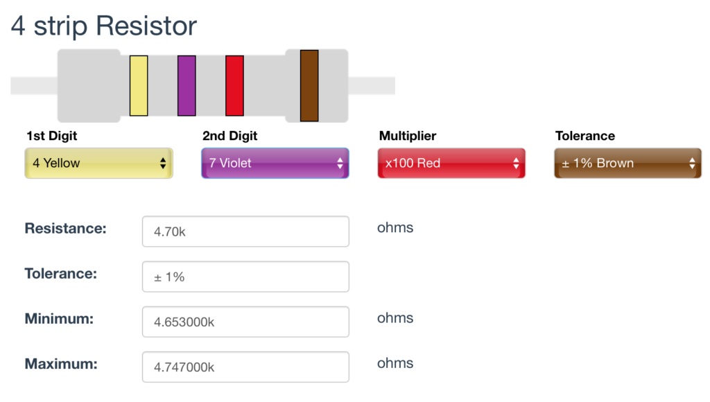 4.7k Ω ±1% Resistor