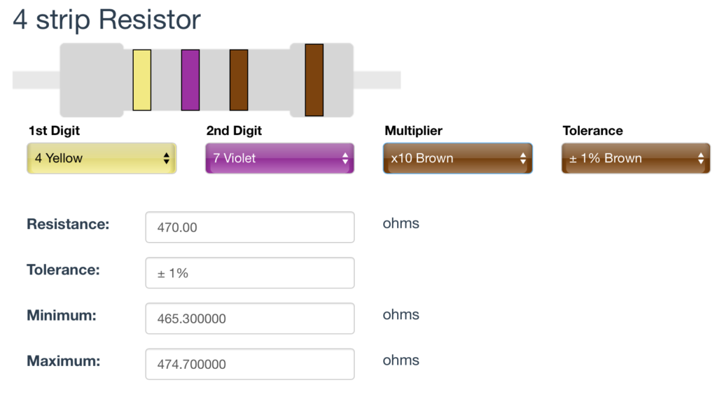 470 Ω ±1% Resistor