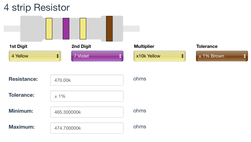 470k Ω ±1% Resistor